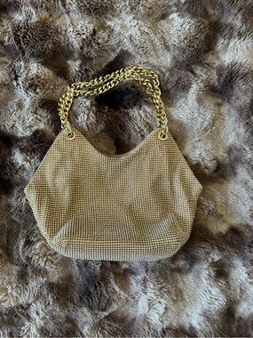 Zara Gold-Tone Chain Shoulder Bag